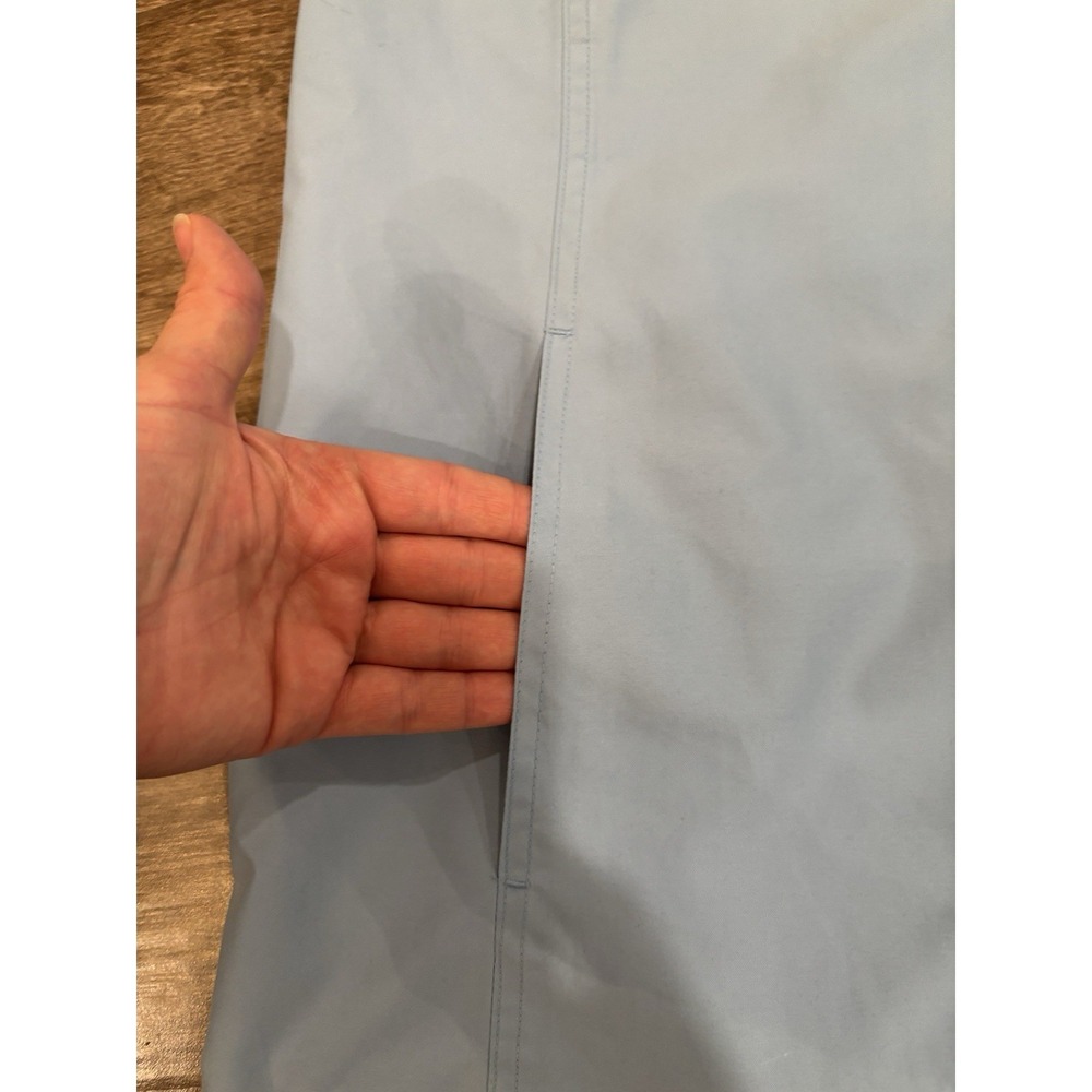 Lands End Women's Light‎ Blue Long Spring Coat Buttons Trench Size XL 18-20 - Picture 7 of 10